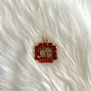 Elegant GG Gold and Red Pendant